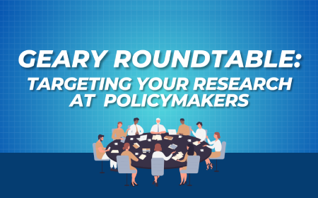 Small poster for the Geary roundtable event